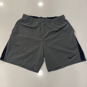 Gray and Black Nike Basketball Shorts with pockets